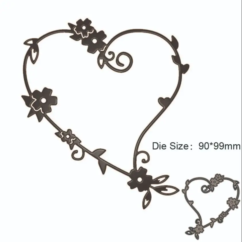 

2023 новый цветок, штамп в форме сердца для вырезания, скрапбукинга, украшения «сделай сам», бумажный нож, форма, лезвие, перфоратор, трафареты