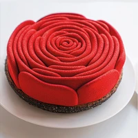 3d roses silicone mold cake rose flowers shape mould wedding dessert mousse candy bakeware kitchen tools