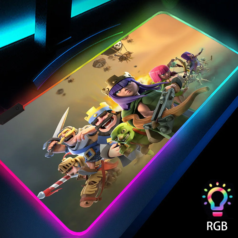 

Pc Accessories Mouse Pad Gamer RGB Gaming LED Play Mat with Backlight Slipmat 900x400 Office Protector Mat