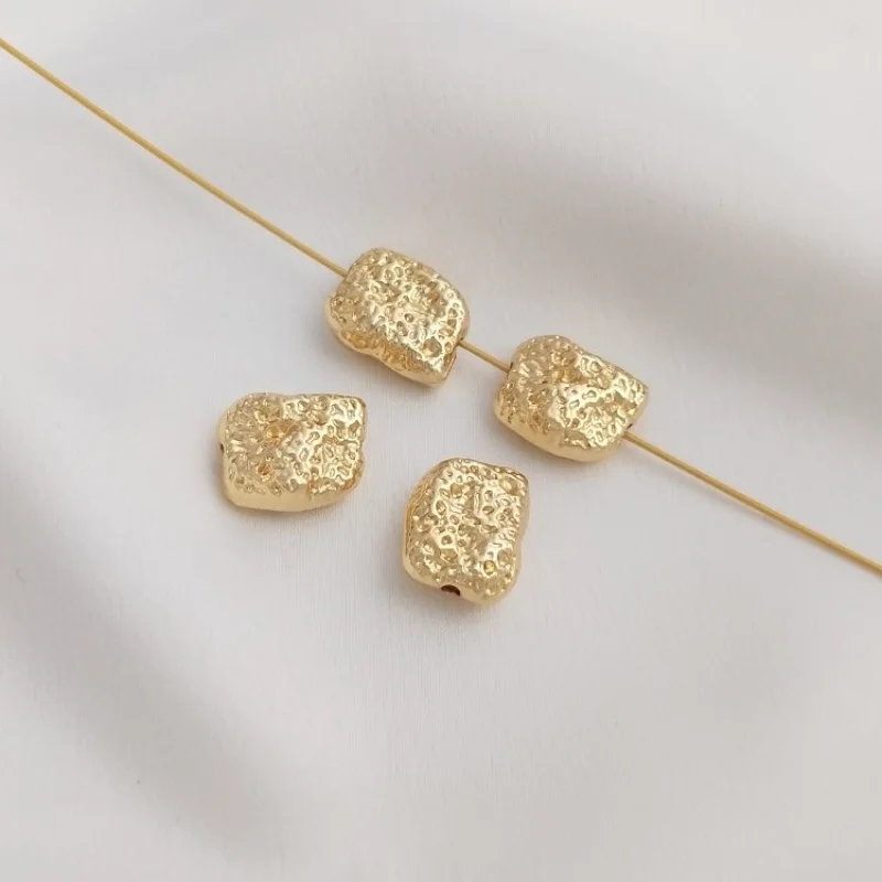 

Каменные бусины неправильной формы 10 шт., Подвески для изготовления ювелирных изделий, браслетов, ожерелий, латунь, аксессуары с позолотой 14...