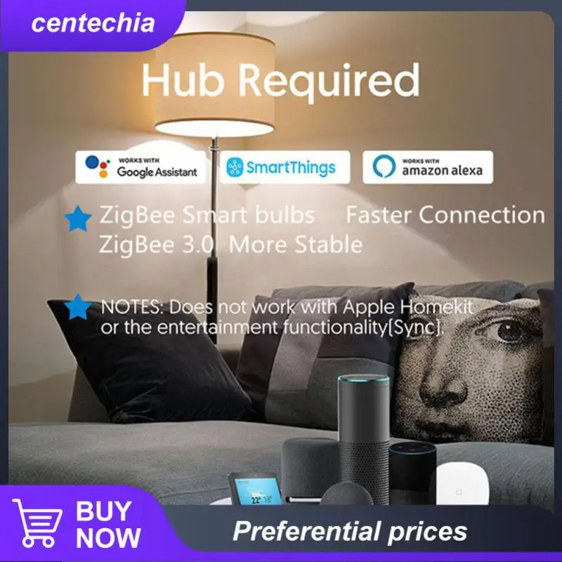 

Smart Home Timer E27 Lamp Bulb Dimmable Color Smart Light Bulb Voice Control Rgb Led Light Support Alexa Google Home Tuya Zigbee