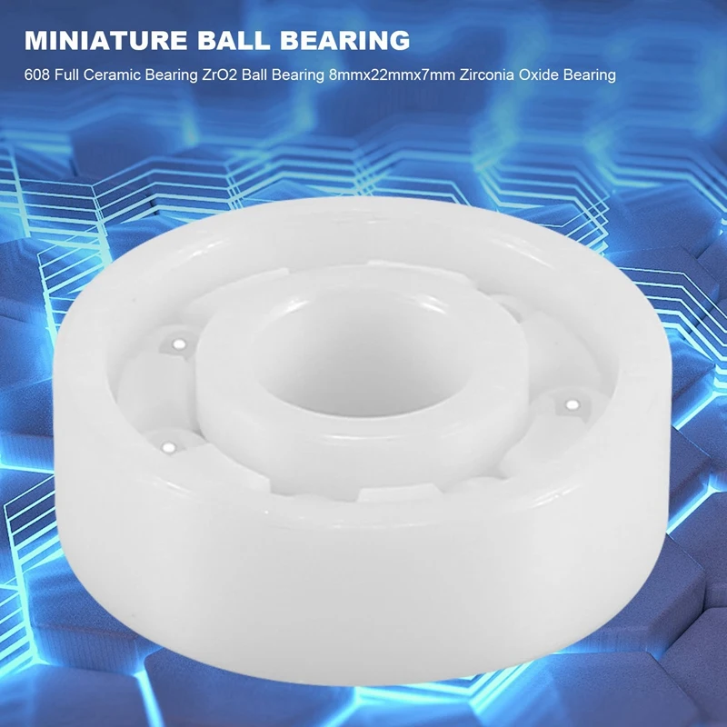 3X 608 Полный керамический подшипник Zro2 шарикоподшипник 8 мм x 22 7 из оксида циркония