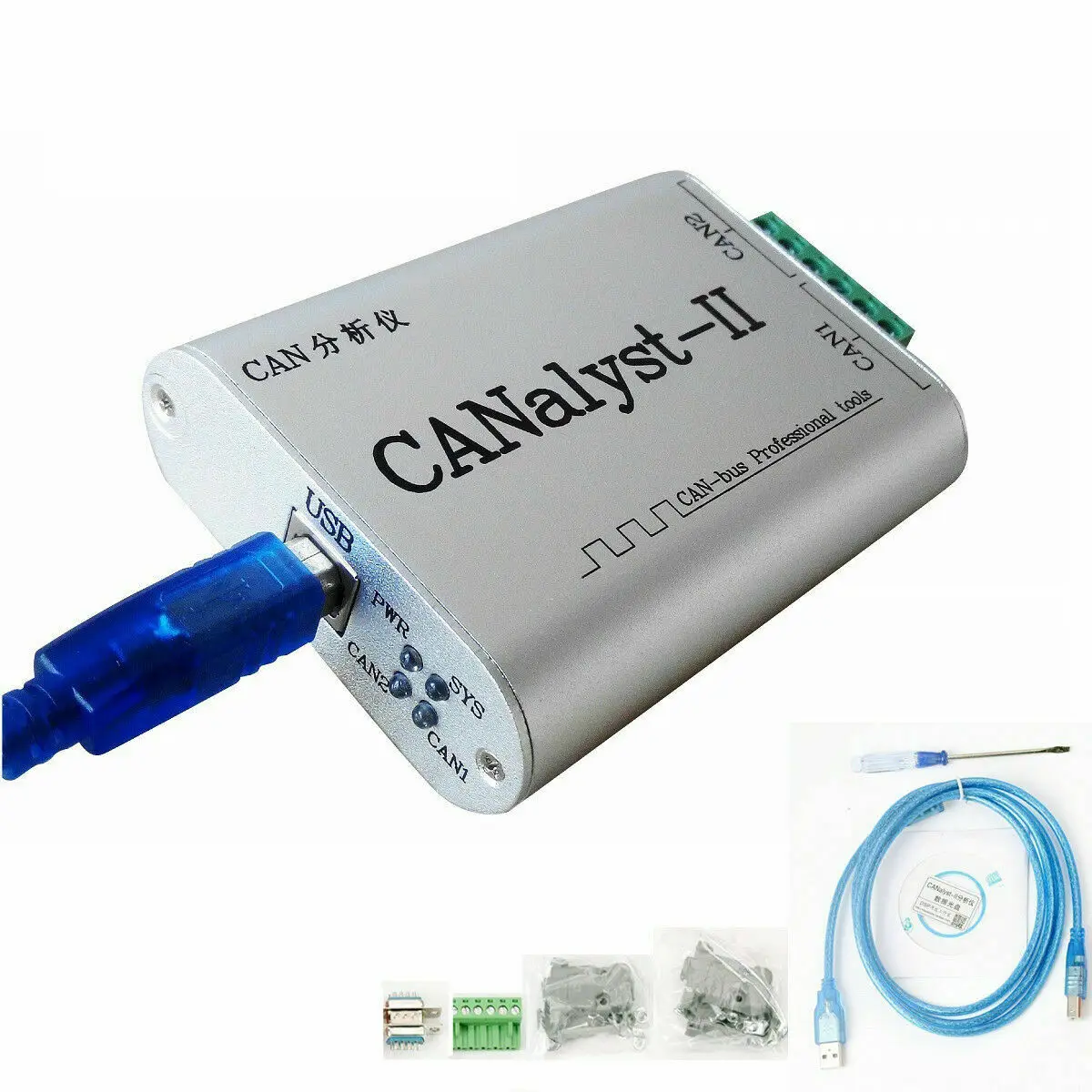 CANalyst-II USB для CAN-анализатора CAN-Bus адаптер преобразователя с поддержкой ZLGCANpro |