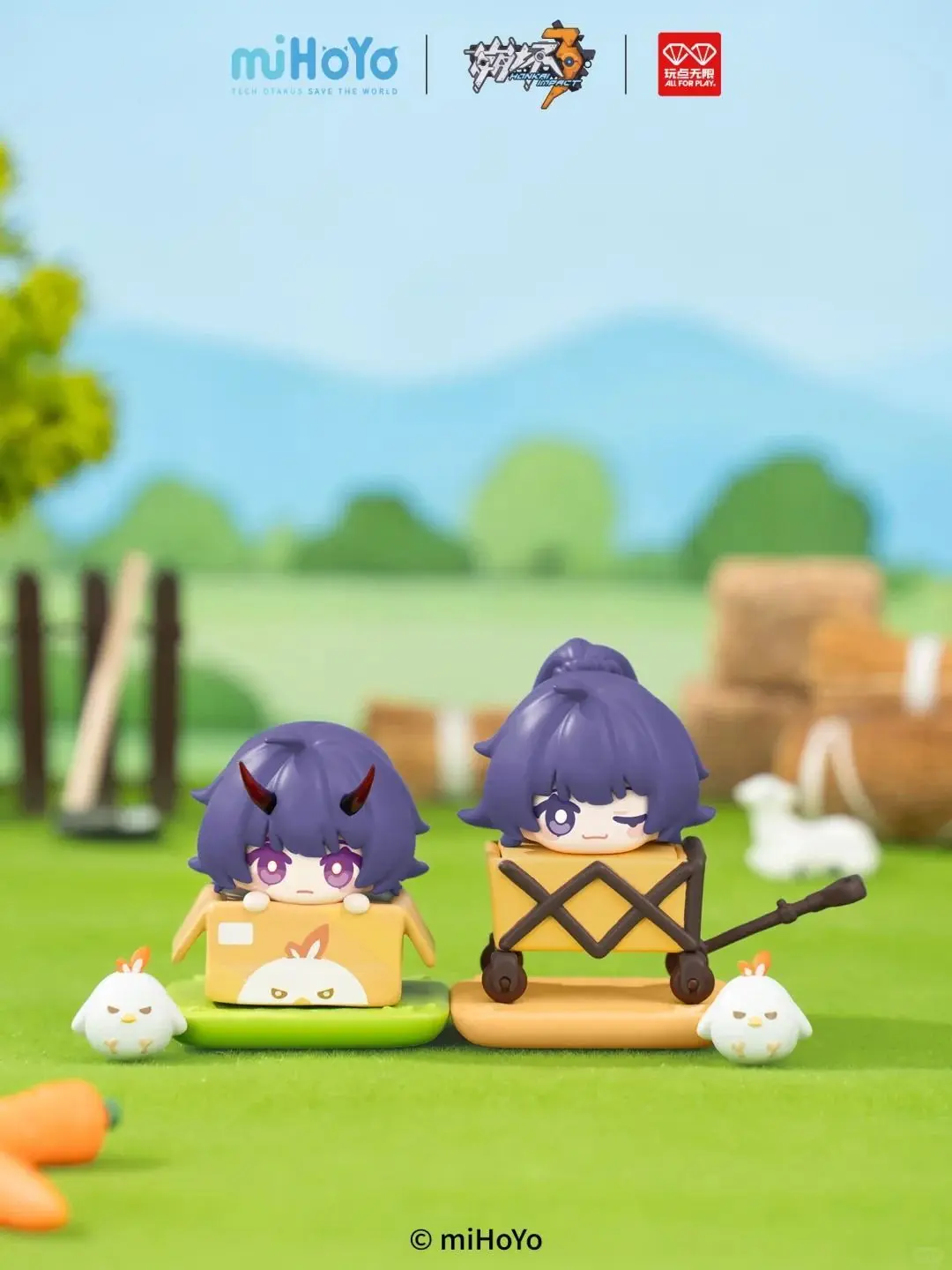 Фото Оригинальная серия Mihoyo Honkai Impact 3 Ranch Q-Topping 1,0, фигурка слепых коробок, сложенная кукла, игровая периферия, украшение для рабочего стола, подарок №5