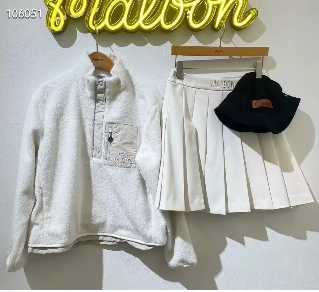 

Golf sweater Lamb cashmere sweater White golf clothing