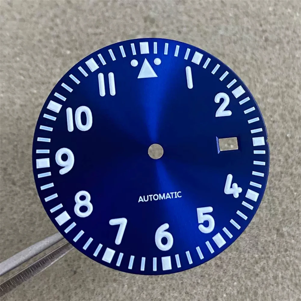 

NH35 Dial 33.5mm Watch Faces Single Calendar Green Luminous Watch Dial for NH35/NH36/4R/7S Movement Watch for Men Accessories