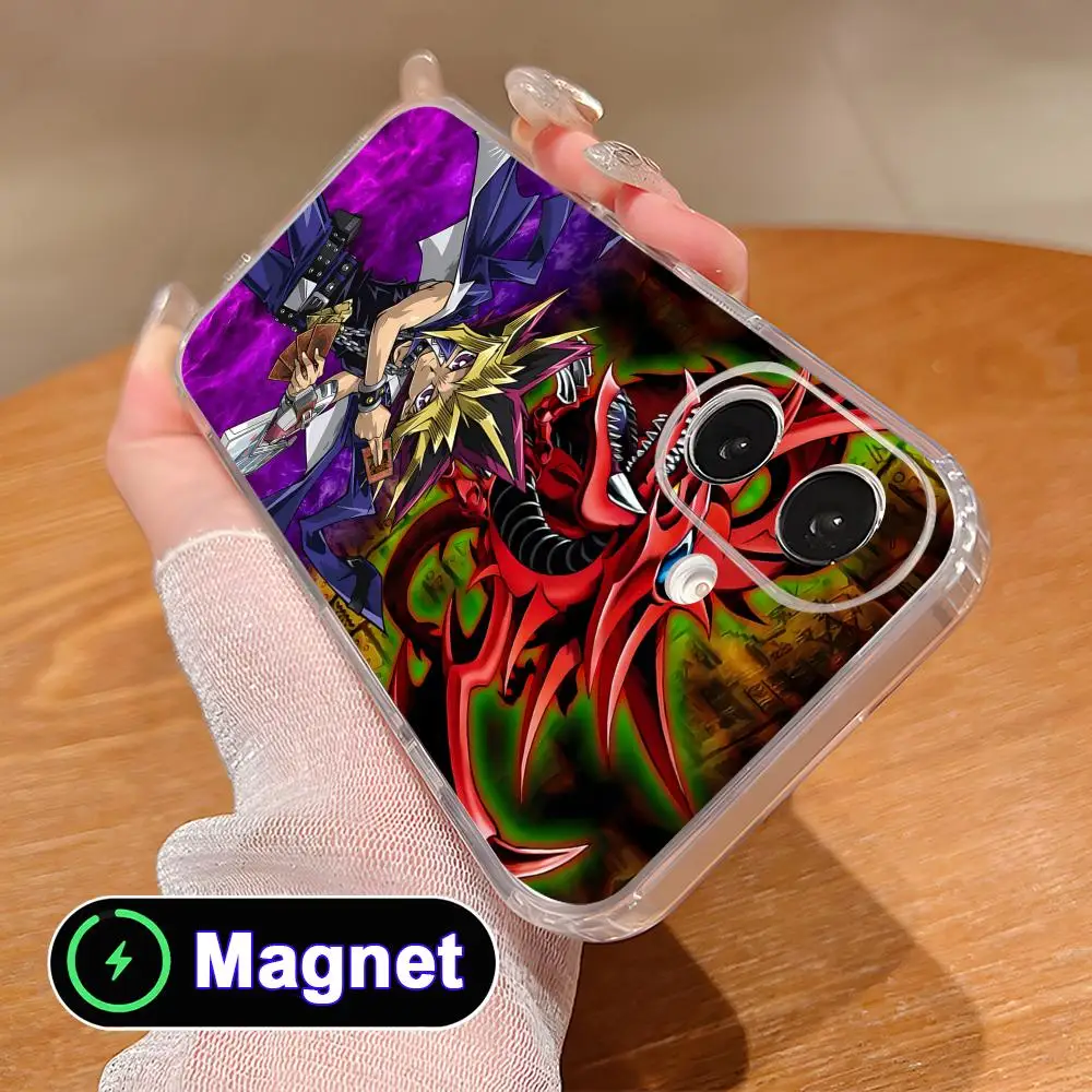 Фото Чехол для телефона Yugioh Yami Yugi для iPhone 17 16 15 14 13 12 11 Air Pro Max Plus Mini, мягкий прозрачный чехол из ТПУ с магнитом №1