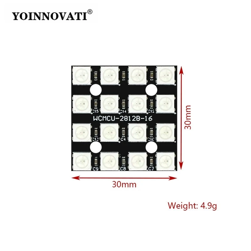 Фото Светодиодная матрица WS2812 5050 RGB 8x8 для Arduino, модель WS2812B, 8*8, 4, 16, 25, 64-битная, полноцветная, 5050 RGB LED панель-лампа №5
