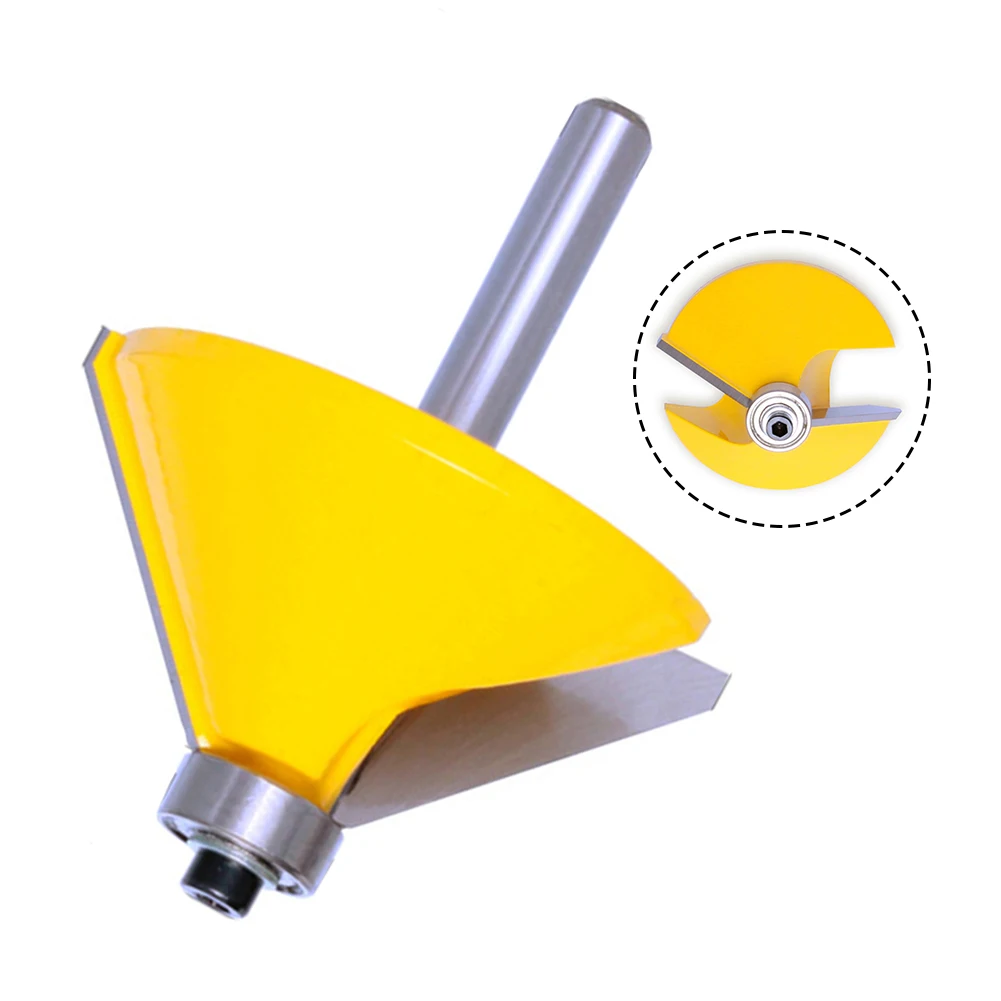 6 35 мм 1/4 ручка 45 градусов хвостовик Угловое округление сверху фреза с подшипником