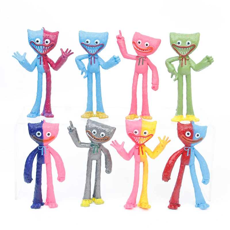хаги ваги 8 шт./компл. игрушечные фигурки из игры Poppy Playtime голубая игрушка Huggy Wuggy