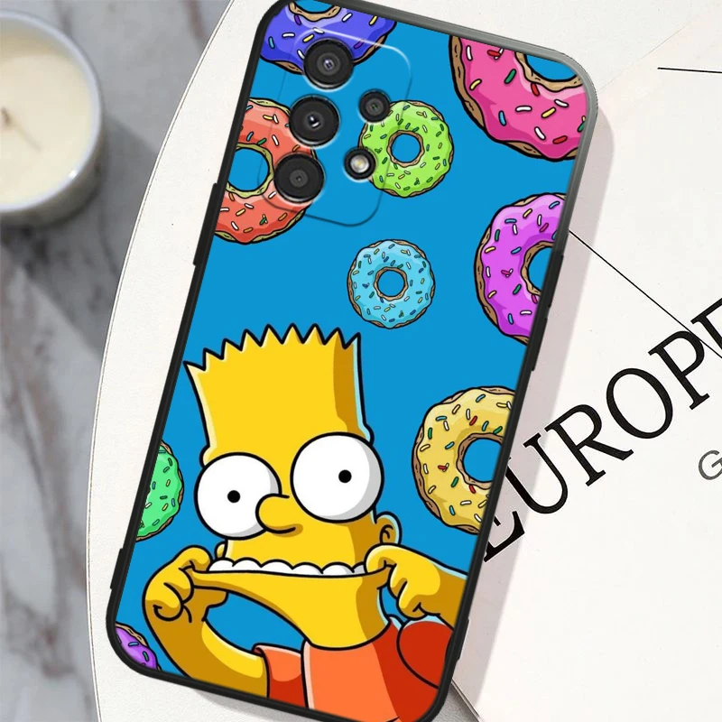 Чехол для телефона Disney S-simpsons черный мягкий чехол Samsung A 01 02 03 04 05 10 11 12 13 14 20 21 22 23 25 30 S