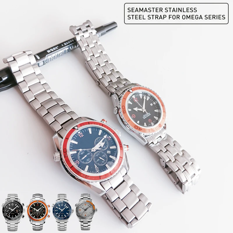

Watch Band For Omega Strap Watch Accessories Solid Stainless Steel Watch Strap For SEAMASTER PLANET OCEAN Watch Bracelet Chain