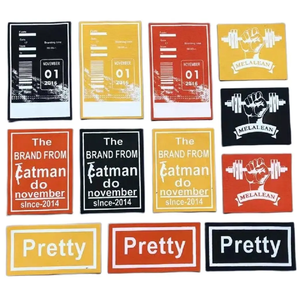 

Mixed 12Pcs/Lots Soft Cloth Labels Various Letter Embroidery Hand Made Collar For Diy Knitted Printed Cotton Woven Sew Patches
