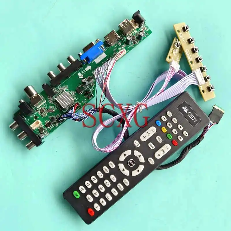 

DVB Digital LCD Matrix Controller Board Fit LTN140AT07 LTN140AT08 AV RF USB 1366*768 40 Pin LVDS DIY Kit VGA HDMI-Compatible 14"