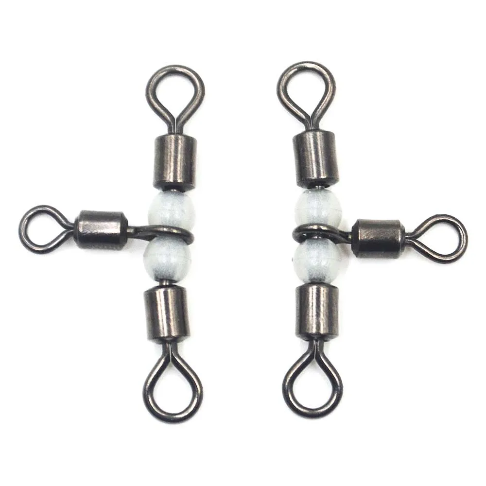 MNFT 100 шт Твердые светящиеся тройные Вертлюги 3-ходовые рыболовные