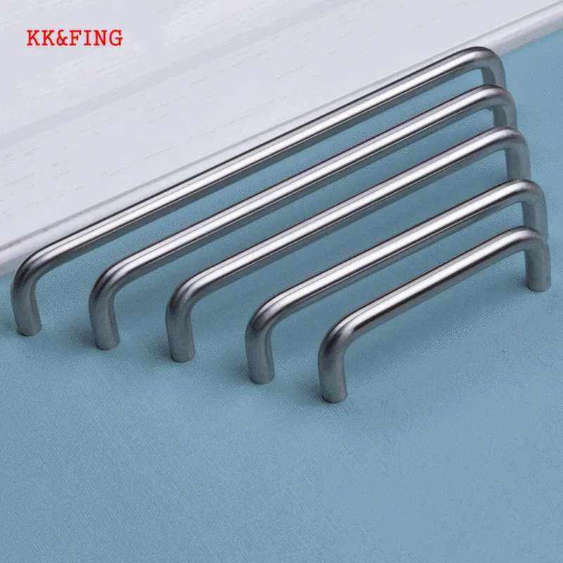 

KK&FING U Type Stainless Steel Door Handles Dresser Knobs Kitchen Cabinet Knobs and Handles for Furniture Hardware Diameter 10mm
