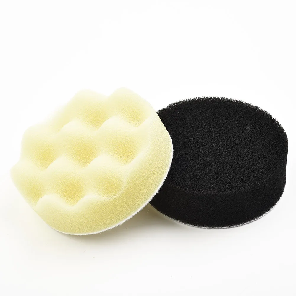 

High Quality Useful Durable Polishing pads Bonnets Flat Foam Mitts Set Sponge Wave Waxing 3\\\\\\\" 50pcs Accessories