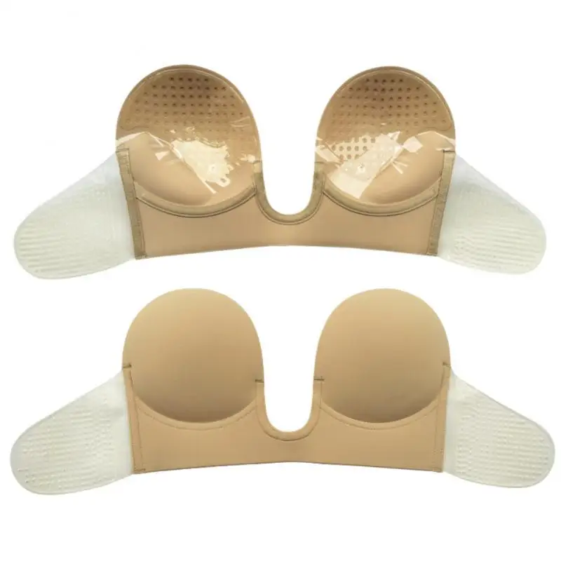 

Women Bra Nipple Cover Seamless Wireless Adhesive Stick Bra Strapless Push Up Nipple Stickers Summer Invisible Chest Stickers