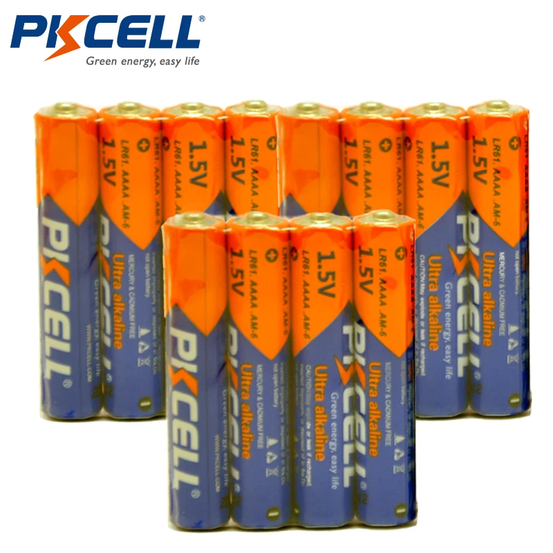 12 шт. аккумуляторов PKCELL 1,5 В AAAA LR61 Ultra Digital Alkaline E96 4A Primary Dry для включенного bluetooth-динамика