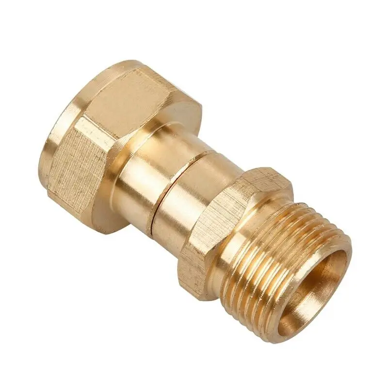 

M22 14mm Thread Pressure Washer Swivel Joint Ki Nk Free Connector Hose Fitting 360 Degree Joint Garden Watering Irrigation Hoses