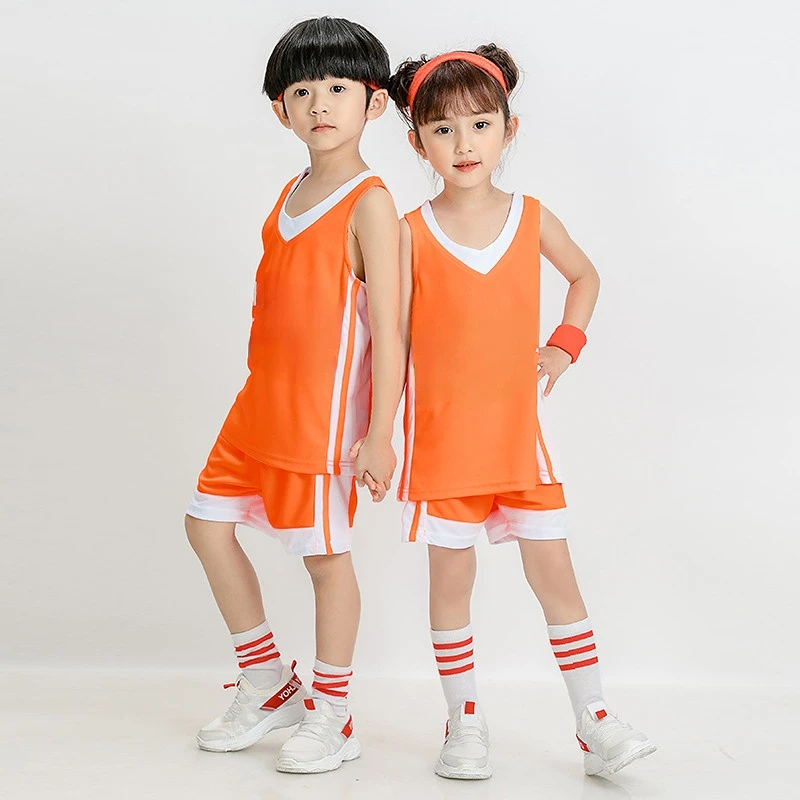 Basketball Jersey Kids Sports Suit Tracksuit Sleeveless Children Play Uniforms Men Women Parent-child Ball Sportswear Kits Girls