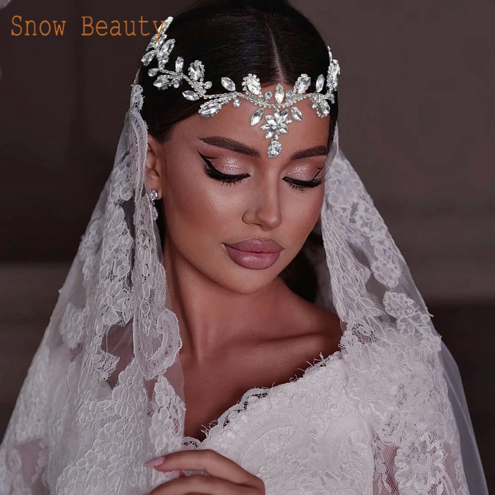 A501 свадебная повязка на лоб свадебные украшения индийский головной убор со