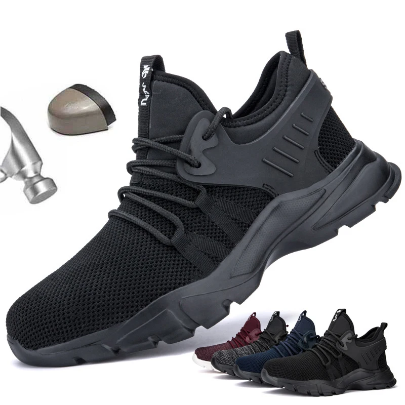 

Work Boots Safety Shoes Man Steel Toe Cap Men Casual Shoes Insulation 6000v Lightweight Breathable Hike Sneakers Boot Nice Pop
