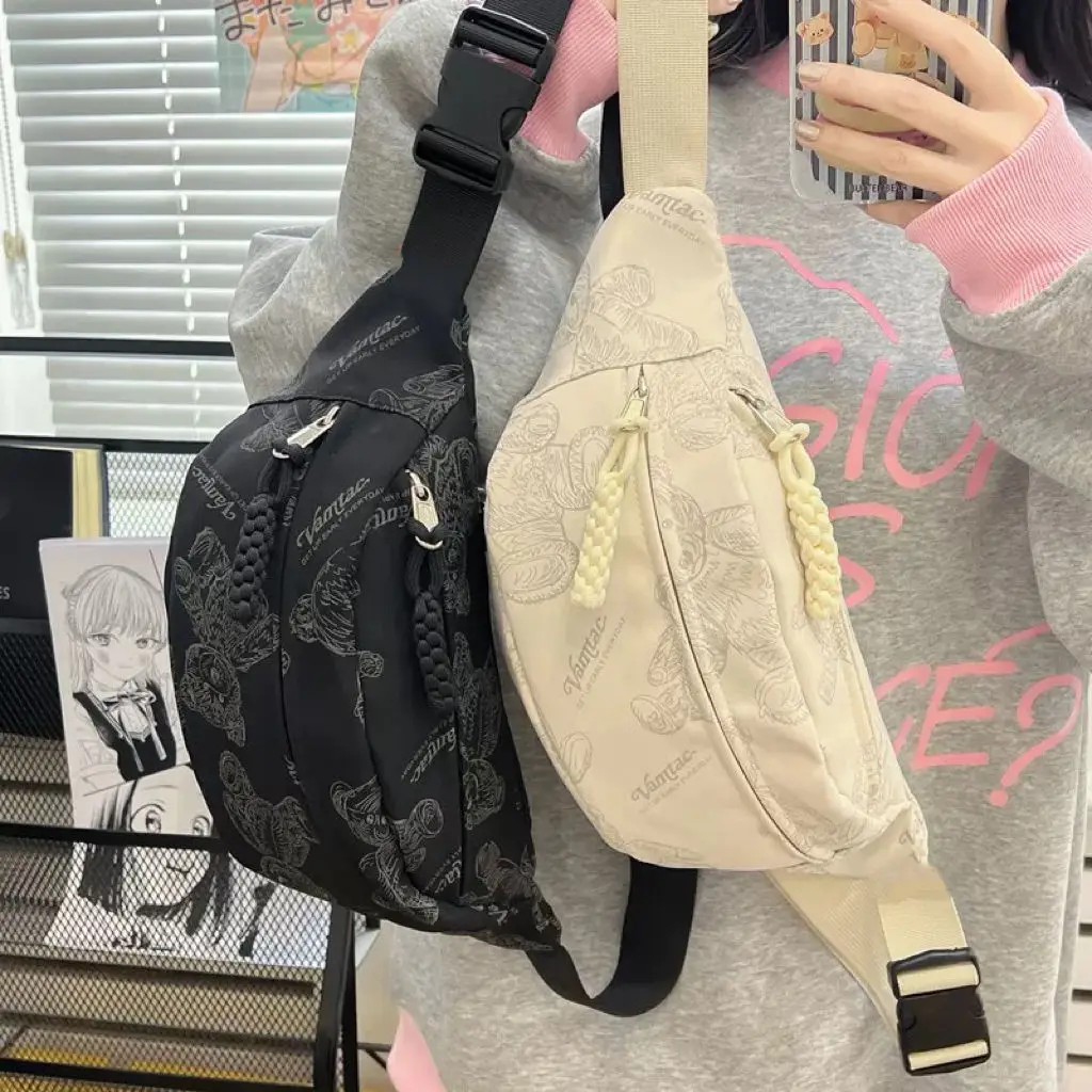 2025 милая студенческая нагрудная сумка с медвежонком для девочек женская