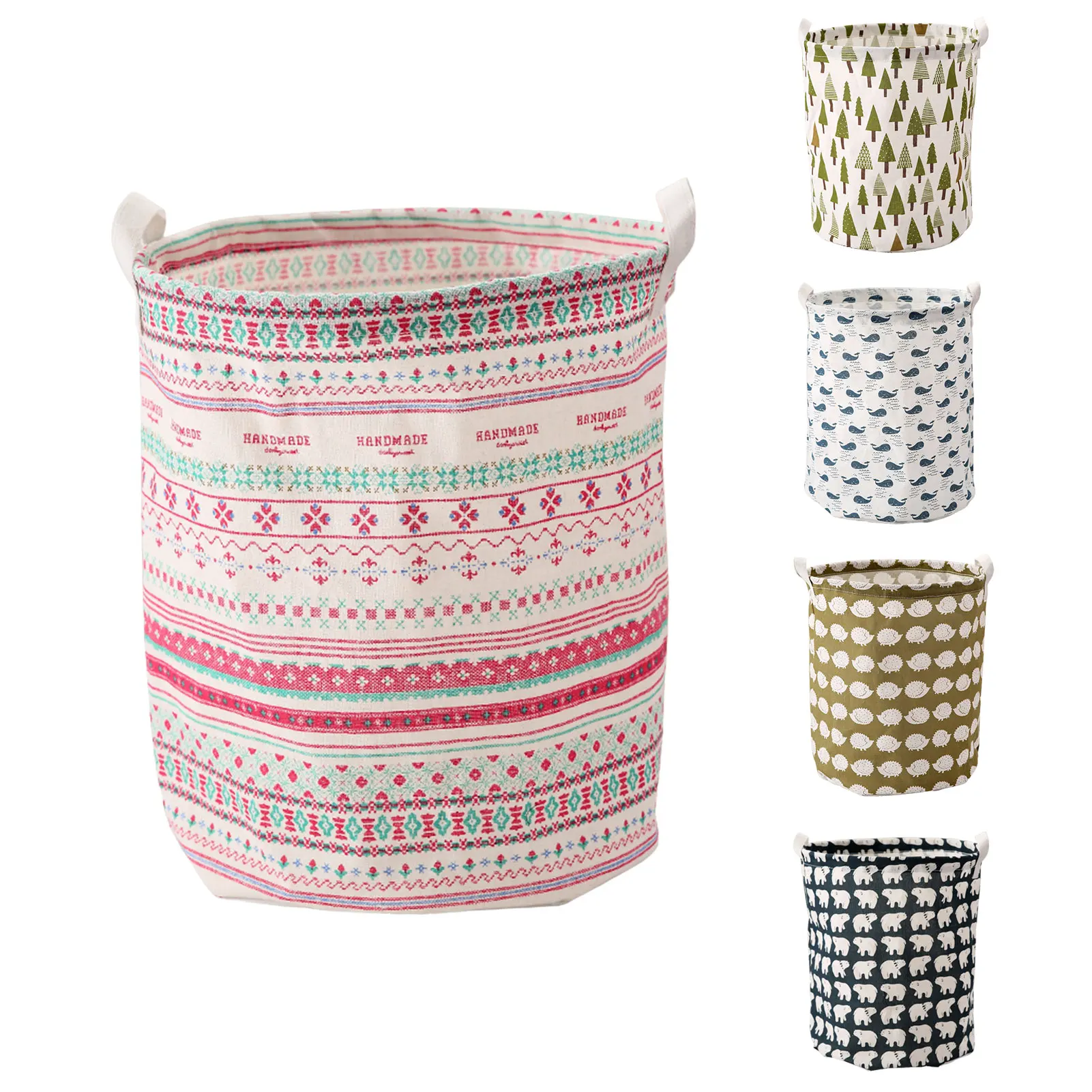 

Collapsible Laundry Baskets 48L Freestanding Laundry Hamper Large Laundry Basket 6 Colors Cotton Material For Clothes University