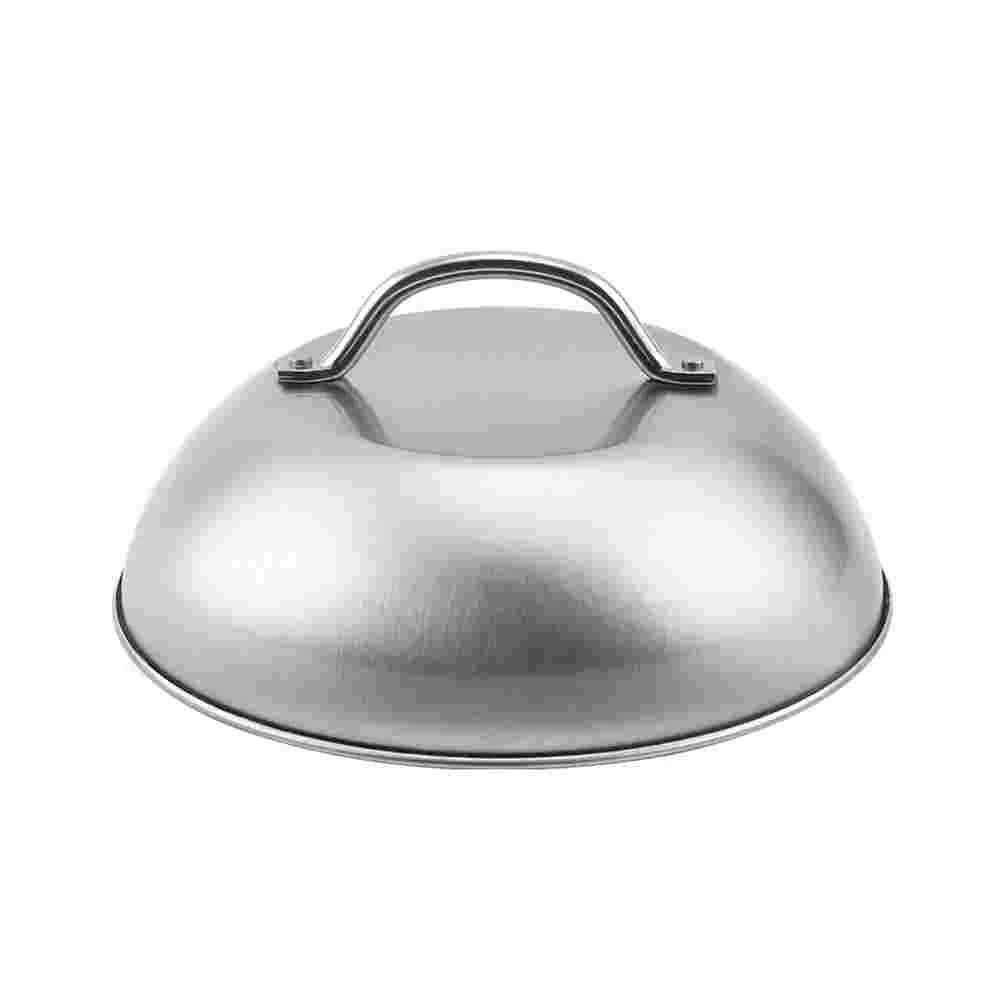 

Cover Dome Lid Bastinggriddle Plate Melting Grill Steel Steak Stainless Steam Round Lidsmetal Dish Pan Pot Steaming Cooking
