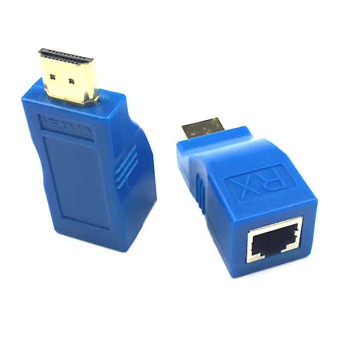 Фото Удлинитель HDMI 1080P с поддержкой 4K HD, порт RJ45, передача сигнала по сети LAN (CAT5e/6 UTP) на расстояние до 30 м для HDTV-мониторов №1