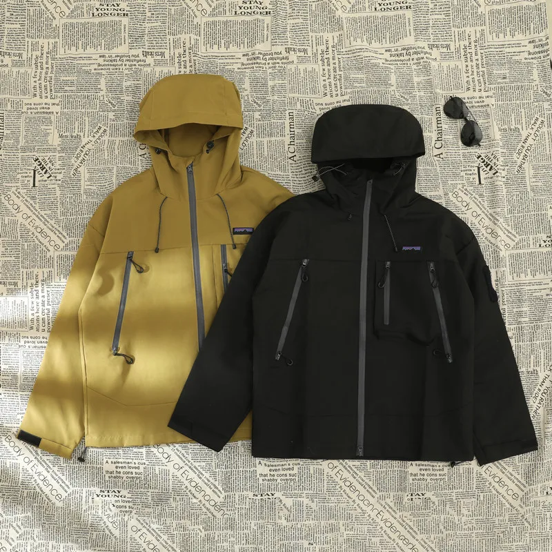 

Американская уличная куртка Bata Мужская ветрозащитная и водонепроницаемая осенне-зимняя парная куртка с капюшоном