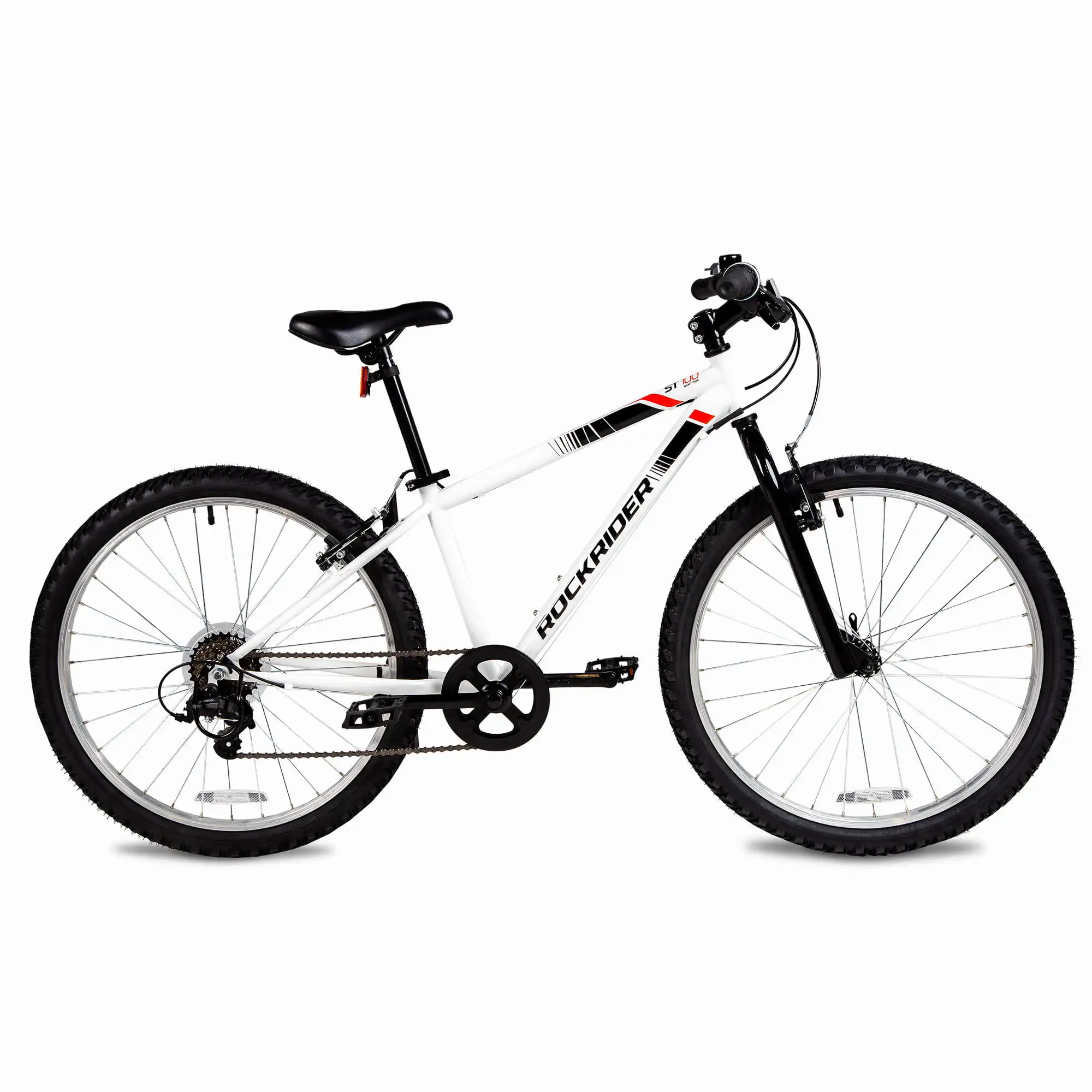 

ST100, Mountain Bike, 24 In., Kids 4 Ft. 5 In. to 4 Ft. 11 In., White