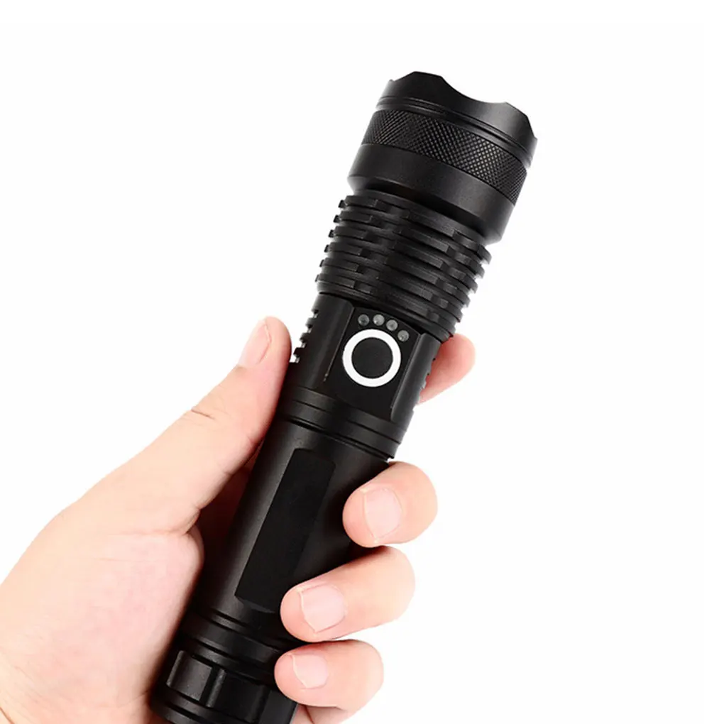 

P70 Strong Light Flashlight Outdoor High-power USB Rechargeable Telescopic Lamp Aluminum Alloy Lantern Torch Camping X92