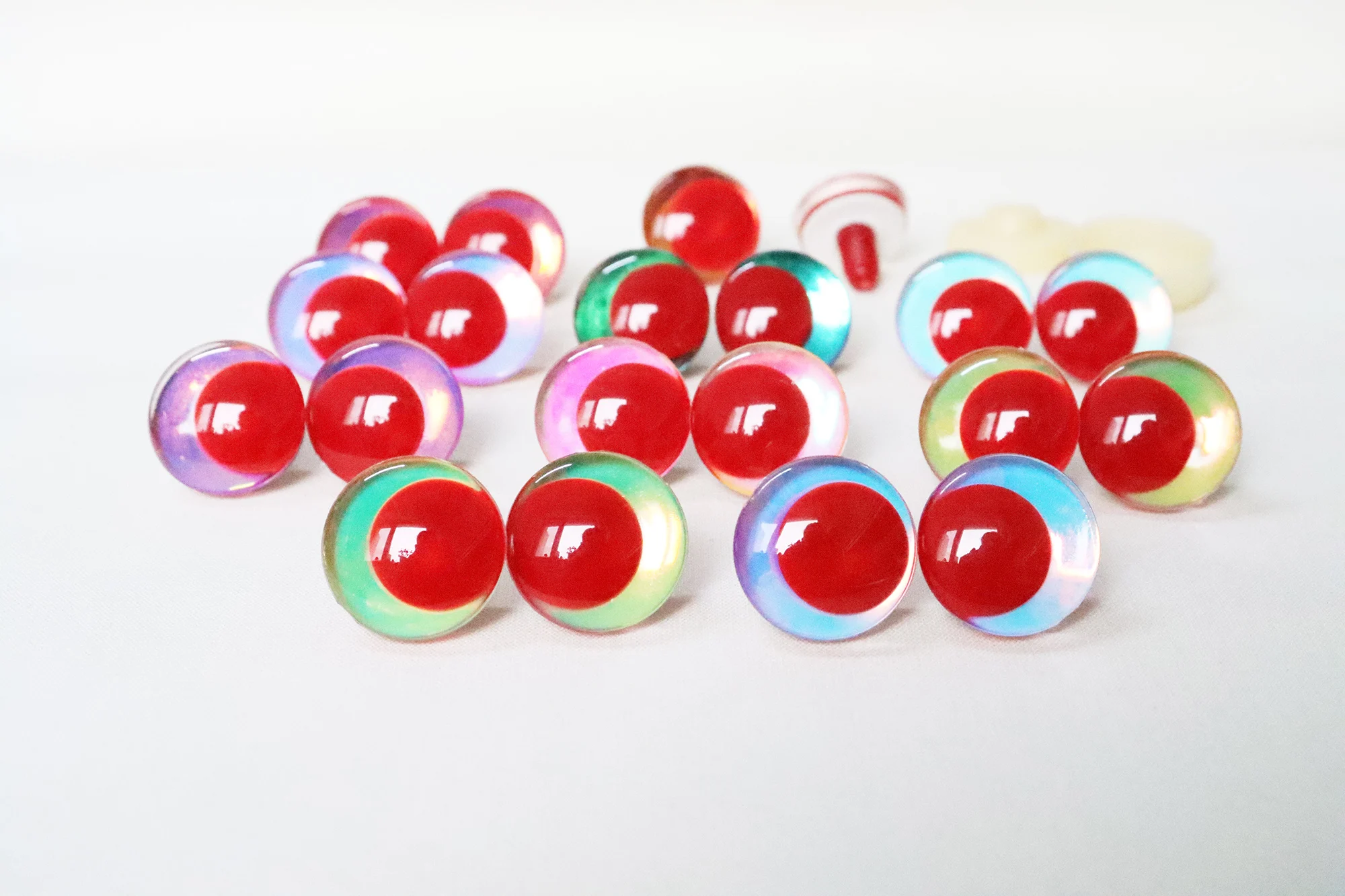 lalka pluszowa diy findings 14mm do 35mm czerwony źrenic 3D COMICAL ROUND GLITTER TOY EYES z twardą podkładką pluszowej lalki -HC10-10pairs