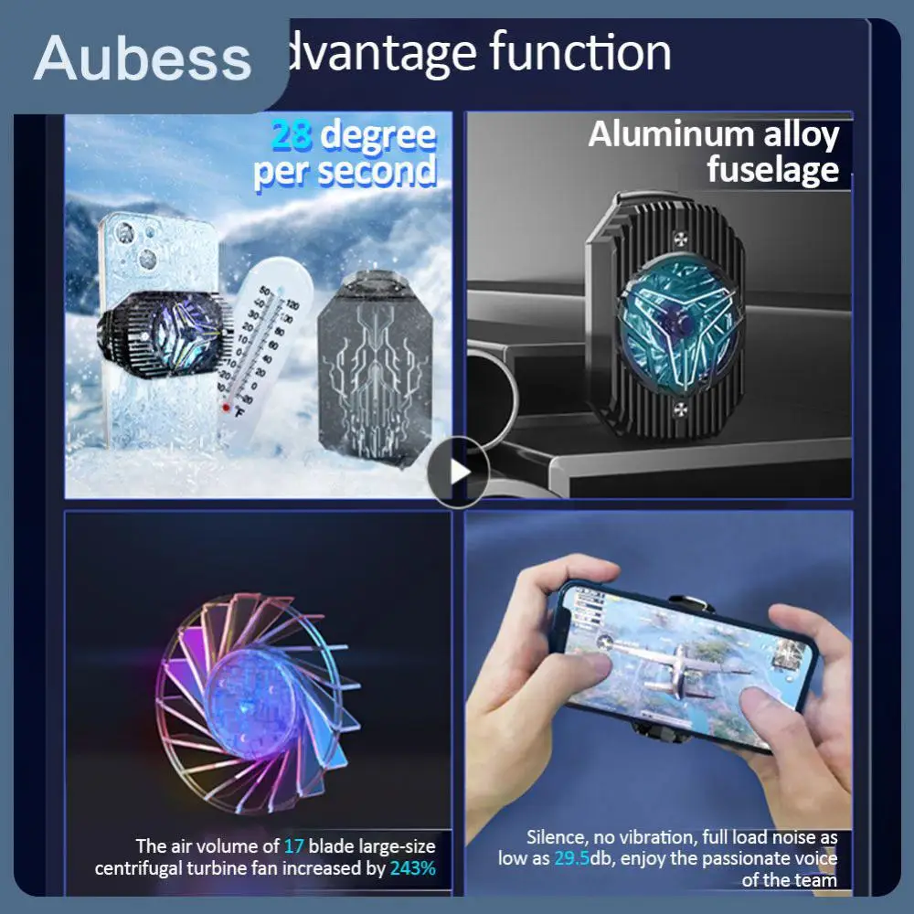 

Mobile Phone Cooling Fan Mini High Speed Cooling Mobile Phone Cooler Lightweight Rgb Lights Cooling Clip Game Cooler Radiator