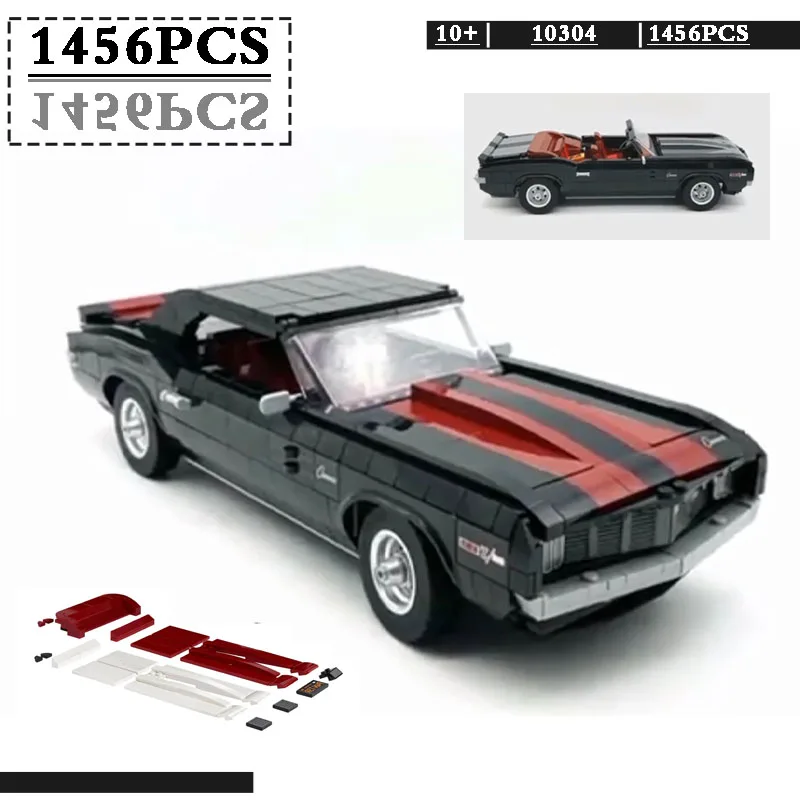 

10304 Camaro Z28 building block model 1969 retro muscle car city sports car building blocks toy boy children christmas gift set