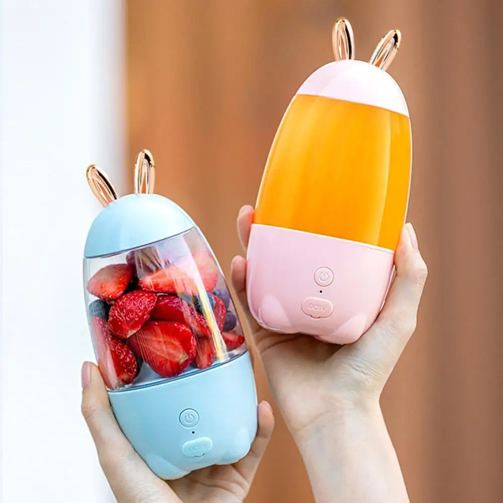 Mini Portable Electric Juicer 2 Blades Usb Charging Home Kitchen Juicer Cup Mixer Blender