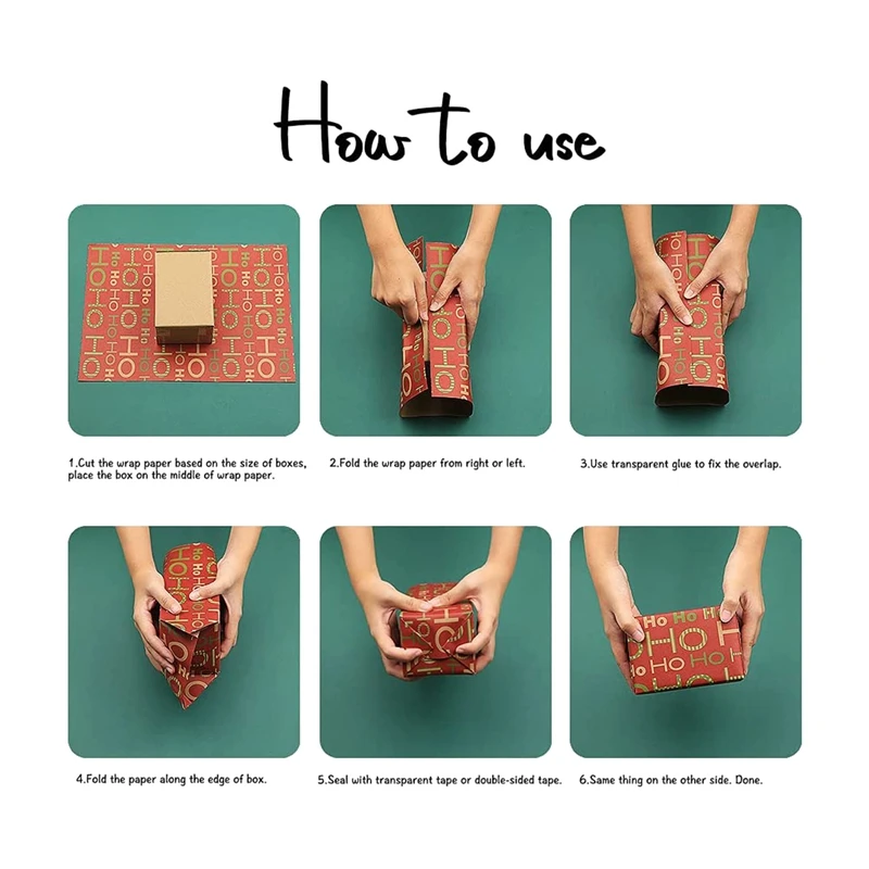 6 упаковок бумажные листы для упаковки подарков