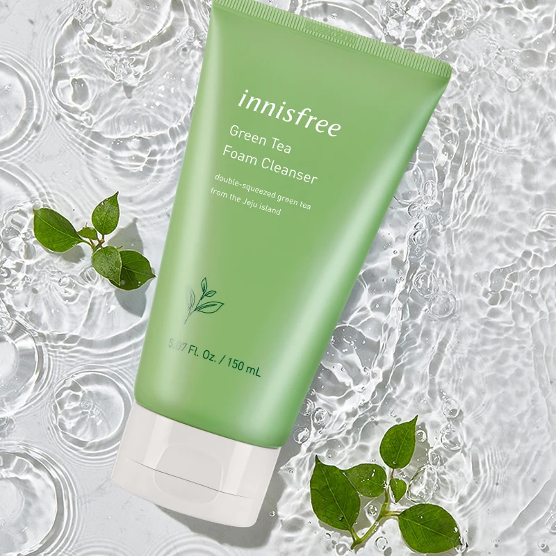 

Innisfree Green Tea Facial Cleanser Refreshing Foam Face Wash Deep Hydrating Moisturizing Acne Remove Skin Care Korea Cosmetic