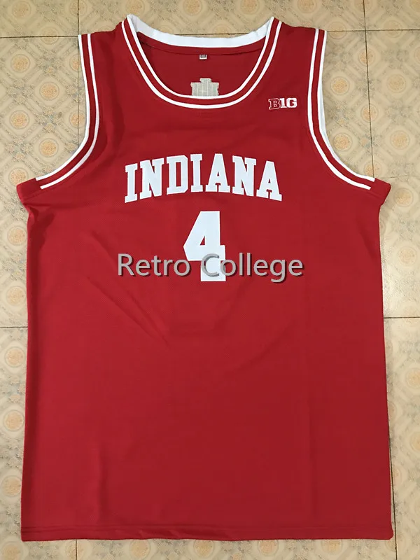 

4 Victor Oladipo Indiana college Throwback Basketball Jersey Stitched embroidery any Number and name