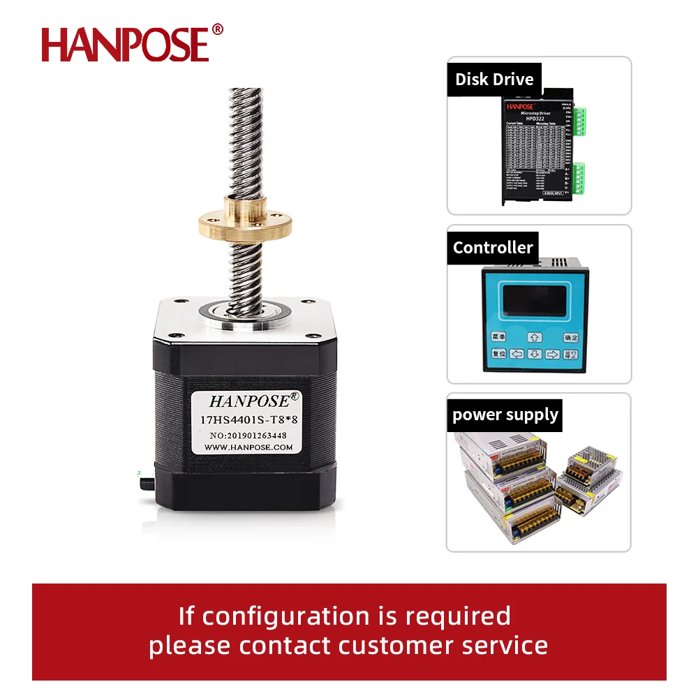 17HS4401S-T8*8 L500MM Шаговый двигатель 12 В 1 7 А 40 Н. СМ мм Винт Nema17 Медная гайка вывода 2/4/8 с