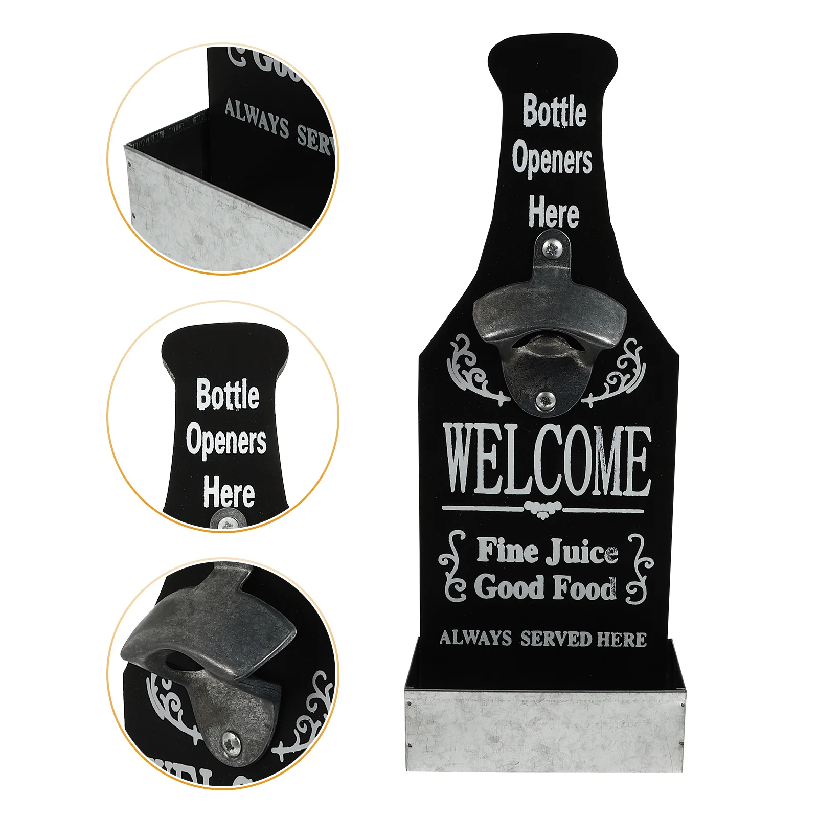 

Opener Bottle Beer Wall Mounted Mount Catcher Cap Hangingkitchen Can Vintage Caps Remover Collector Corkscrew Openers Lid