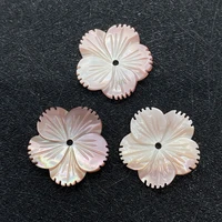 natural carved seawater shells pendants mother of pearl five petals shell flower charms for jewelry making earring diy accessory