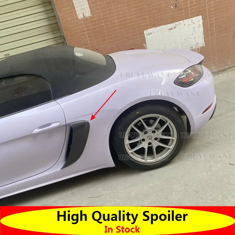 

For Porsche 718 Boxster S T GTS 2.0T 2.5T Body Kits Styling Full Carbon Fiber Side Vents Car Accessories Side Air Vents 2016+
