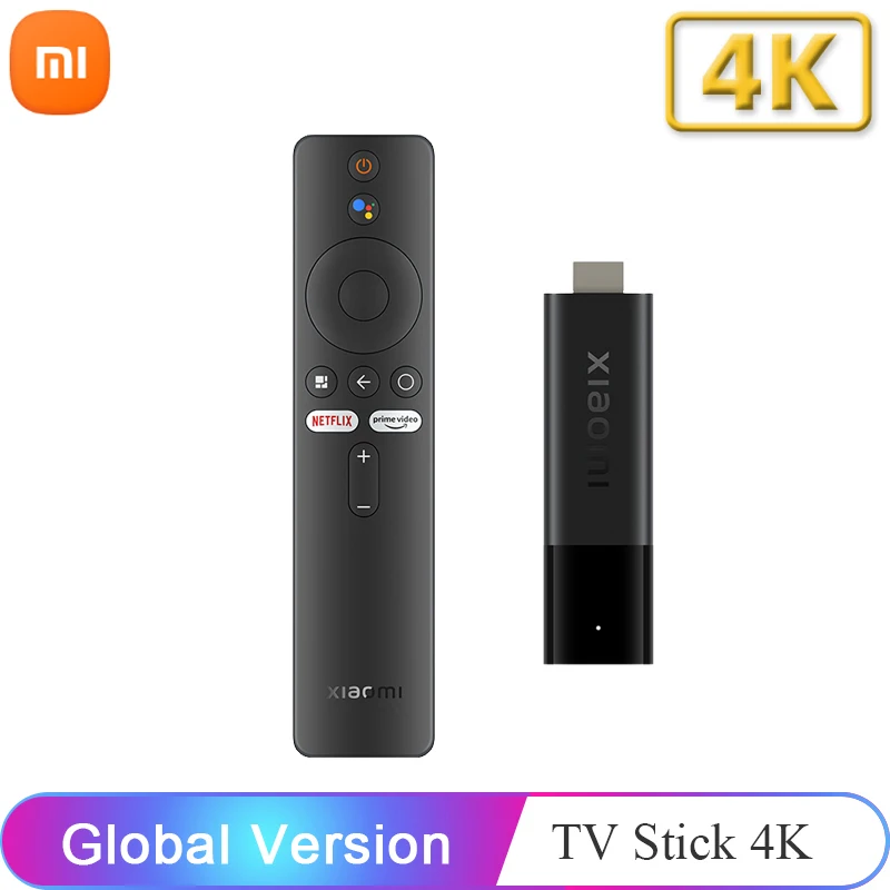 Оригинальная ТВ-палка Xiaomi 4K Ultra HD Android TV 9,0 HDR 2G 8G WiFi Google Cast Netflix Smart TV stick IPTV