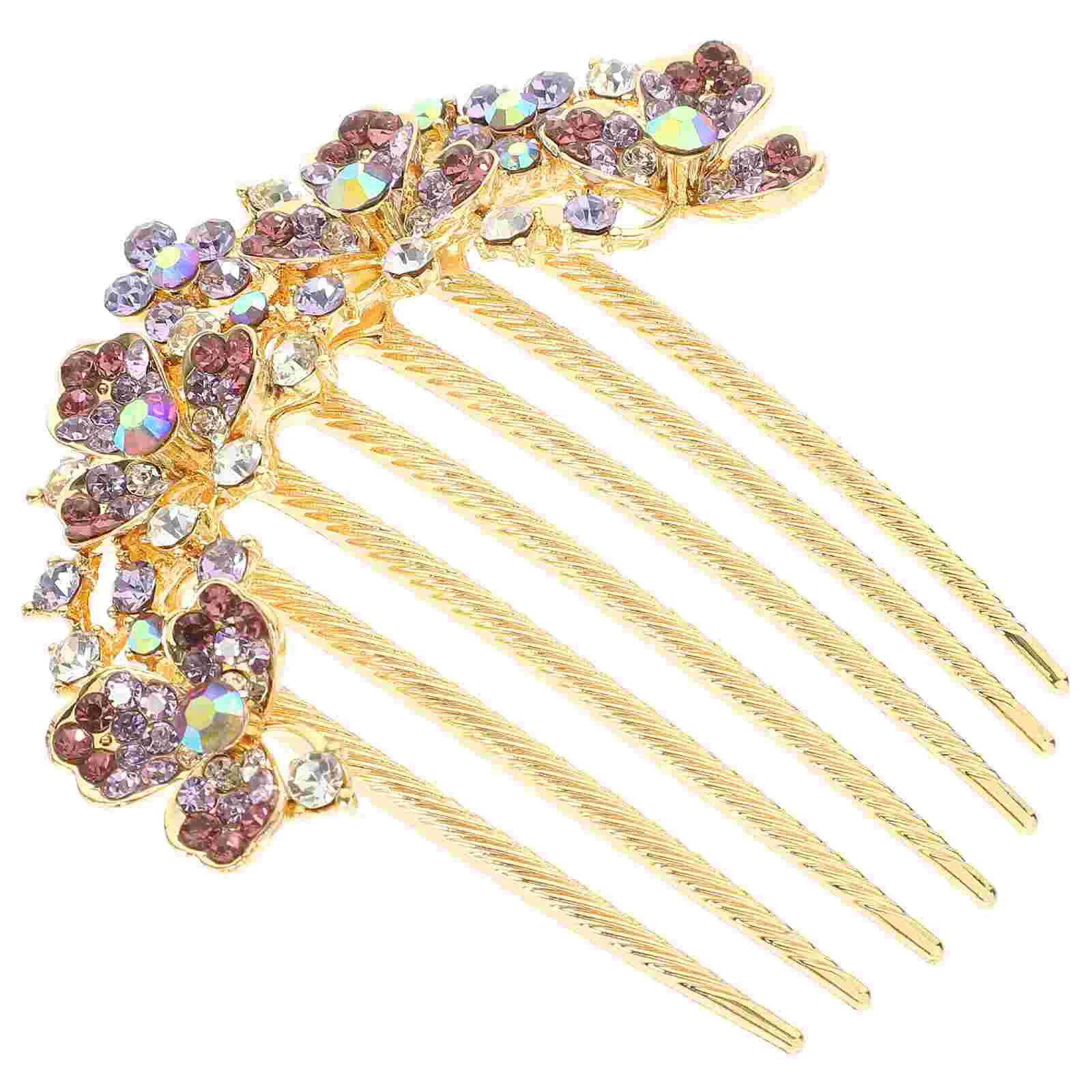 

Comb Headband Wedding Hair Accessories Bridal Diamond Rhinestones Side Miss Tongs