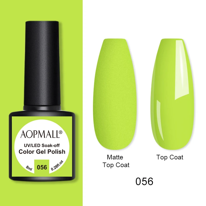 

AOPMALL 8ml UV/LED Soak-Off Gel Nail Polish Semi Permanent Gel Polish For Manicure Gel Varnish Fingertip Nail Art Spring Summer