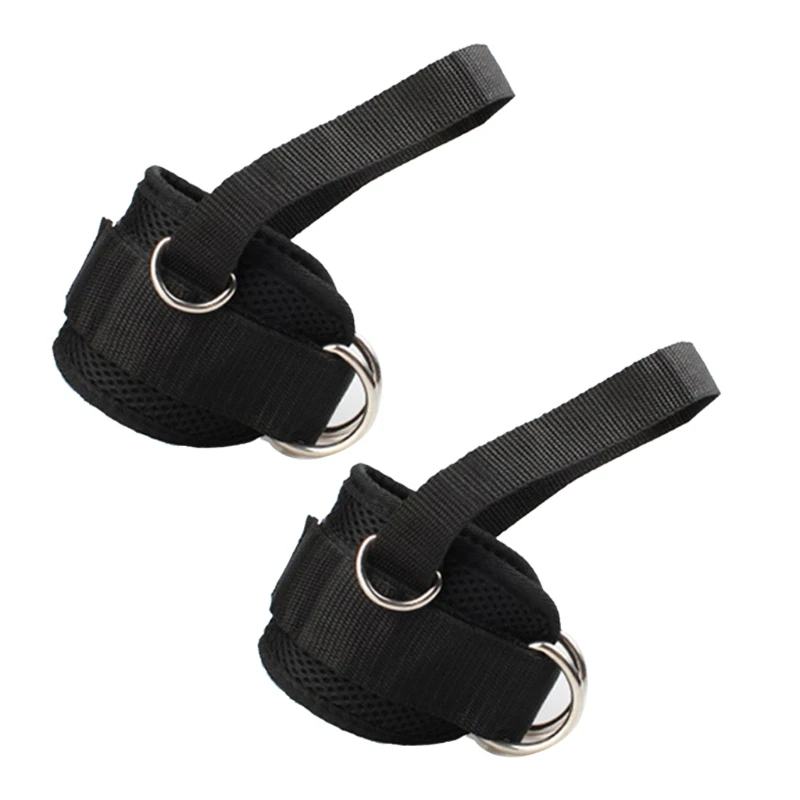 

Adjustable 4 D-Ring Ankle Straps Gym Foot Cable Machine Fitness Thigh Glute Exercise Padded Ankle Cuffs Accessories 랫풀다운 도르래 홈짐