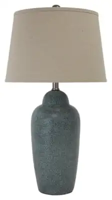 

Saher Contemporary 30" Glazed Ceramic Table Lamp, Dark Green